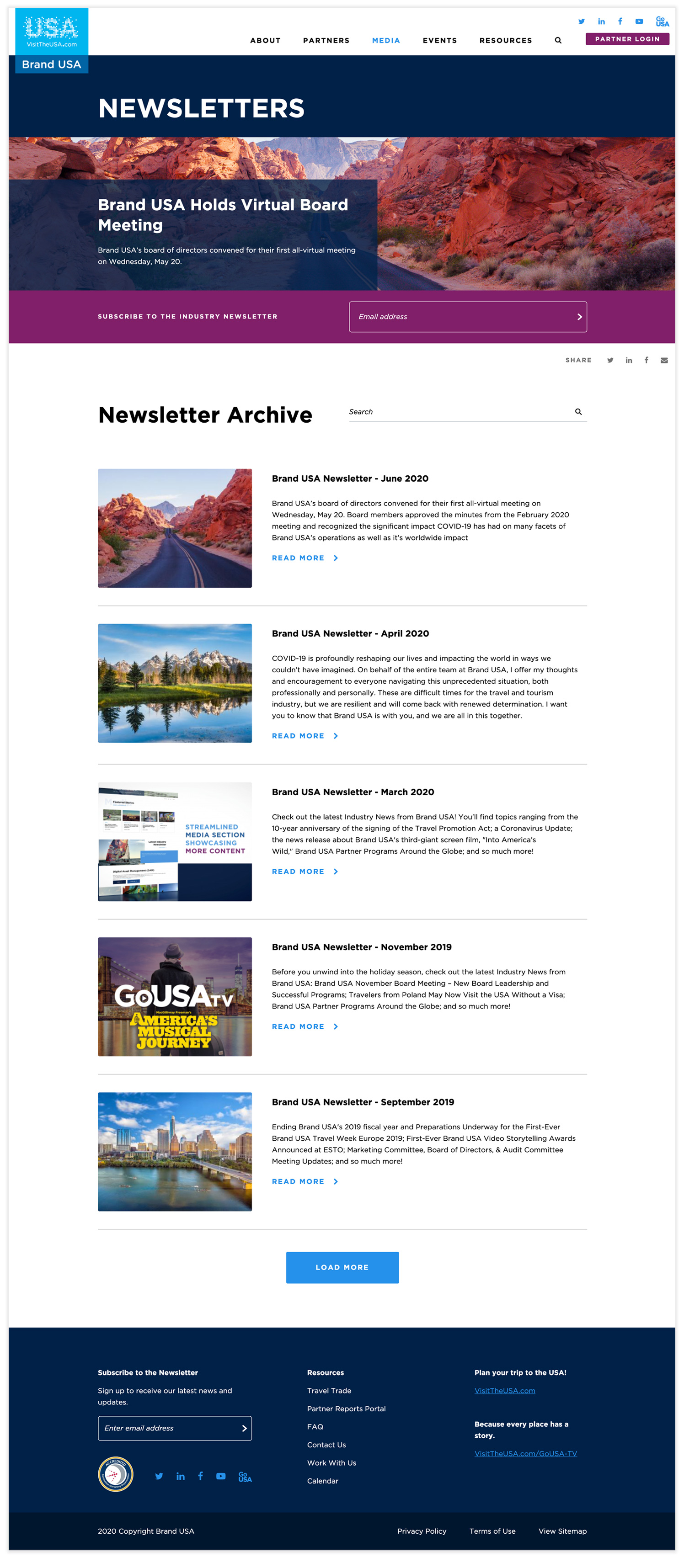 Brand USA - Subscribe - Insomniac Design